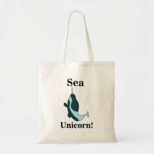 Bolsa Tote Narval Unicórnio do Mar Engraçado