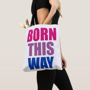 Bolsa Tote Nascer Assim Como Orgulho Bi Bissexual LGBTQ
