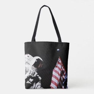 Bolsa Tote Nascer da Terra a Partir da Lua - Bandeira e Terra
