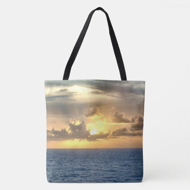 Bolsa Tote Nascer do sol sereno do oceano (Frente)