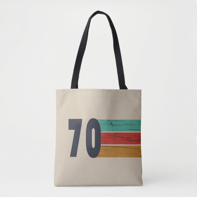Bolsa Tote Nascer em presente de aniversário de 1970 (Frente)