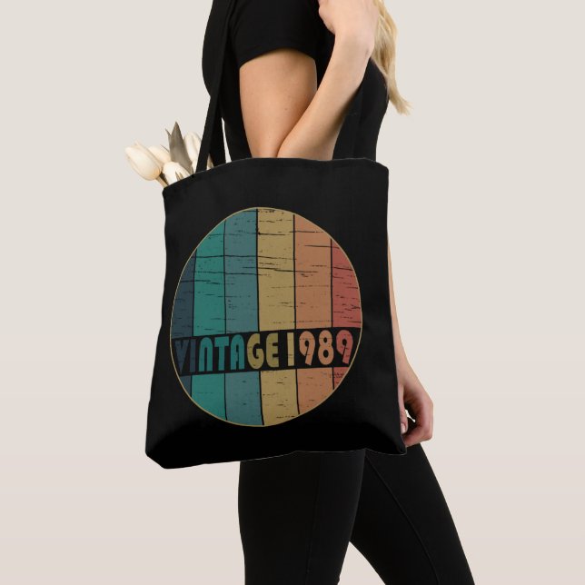 Bolsa Tote Nascer em presente de aniversário de 1989 (Close Up)