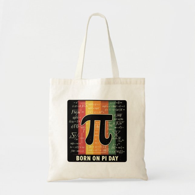 Bolsa Tote Nascer na Matemática Retroativa do Dia Pi (Frente)