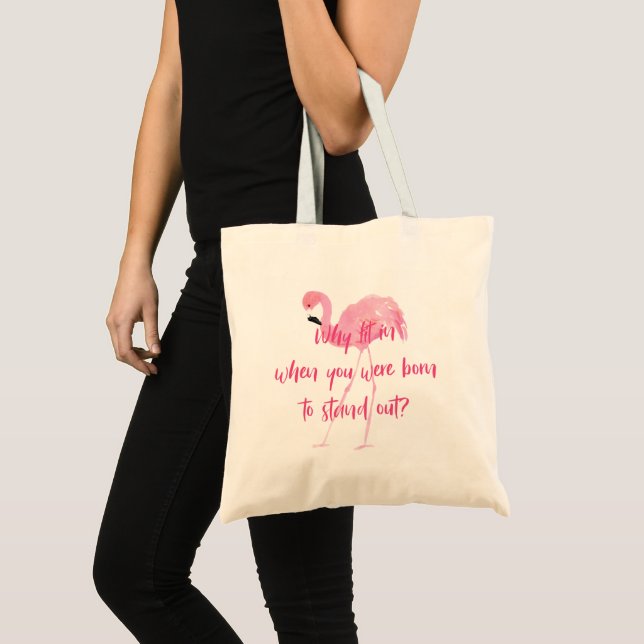 Bolsa Tote Nascer para afastar Flamingo (Frente (produto))