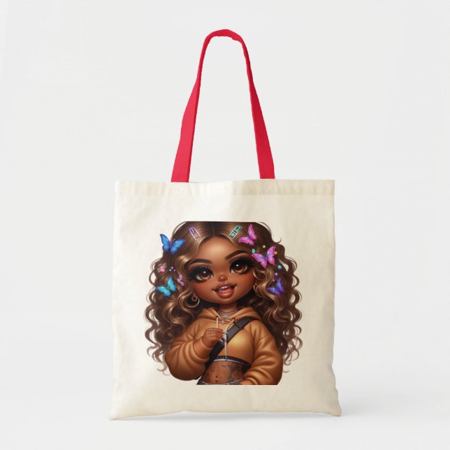 Bolsa Tote Nascida Para Brilhar CHIBI DOLL (Frente)