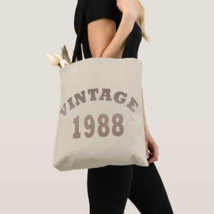 Bolsa Tote Nascido em 1988 presente de aniversário moderno vi