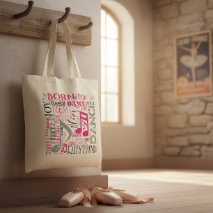 Bolsa Tote Nascido para Dançar Pink ID277