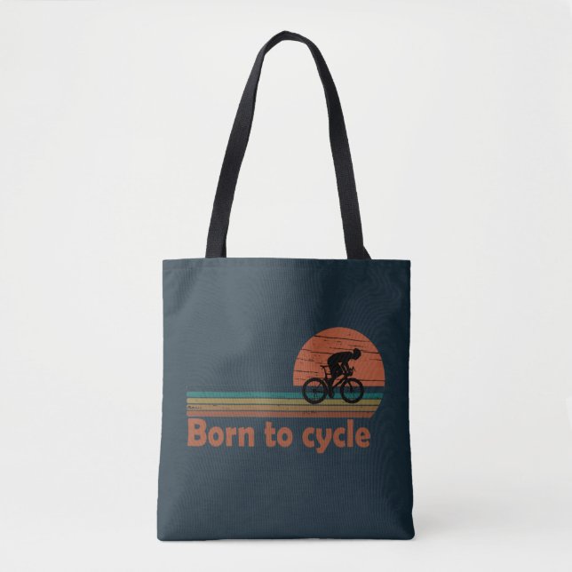 Bolsa Tote Nascido para Pedalar - MTB Mountain Bike Ciclismo  (Frente)