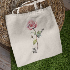 Bolsa Tote Nascimento da Flor Mês Junho Nome do Rosa