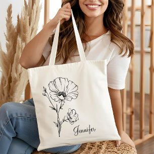 Bolsa Tote Nascimento do Mês do Nascimento das Mulheres Dia d