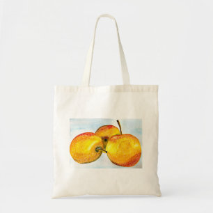 Bolsa Tote Nashi pera fruta de aquarela amarela