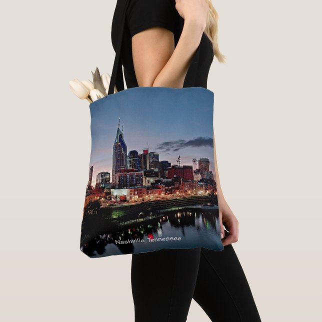 Bolsa Tote Nashville, linha do horizonte do Tennessee (Close Up)