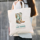 Bolsa Tote Nashville Último Rodeo Boots Festa de solteira<br><div class="desc">Nashville Last Rodeo Boots Festa de solteira tote bag é perfeito para o seu Nash Bash! Botas florais adoráveis acendem este favor de festa de solteira.</div>