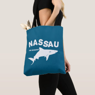 Bolsa Tote Nassau - Camisa-T de mergulho de tubarão das Baham