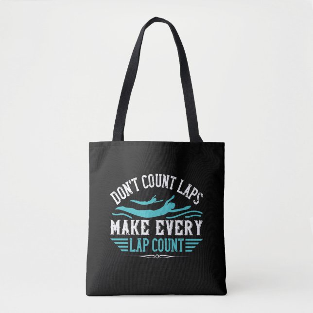 Bolsa Tote Natação - Faça Cada Volta Contar (Frente)