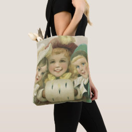 Bolsa Tote Natais vintages Irmãs, Crianças Vitorianas