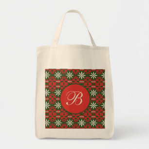 Bolsa Tote Natais vintages personalizados/padronizados para o