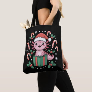 Bolsa Tote Natal adorável de Axolote Animal Anfíbio Feriado