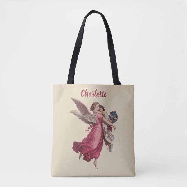 Bolsa Tote Natal Antigo, Anjo da Guarda Vitoriano (Frente)