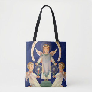 Bolsa Tote Natal Antigo, Anjos da Santa Lucia Escandinavos