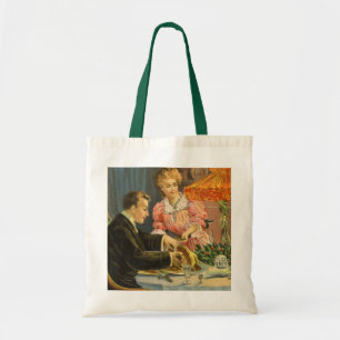 Bolsa Tote Natal Antigo, Jantar de Família Vitoriano