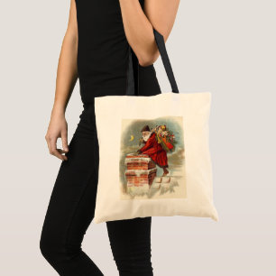 Bolsa Tote Natal Antigo Vitoriano São Nicolau no Telhado