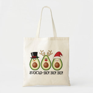 Bolsa Tote Natal Avocado Frosty, Rudolph e Papais noeis