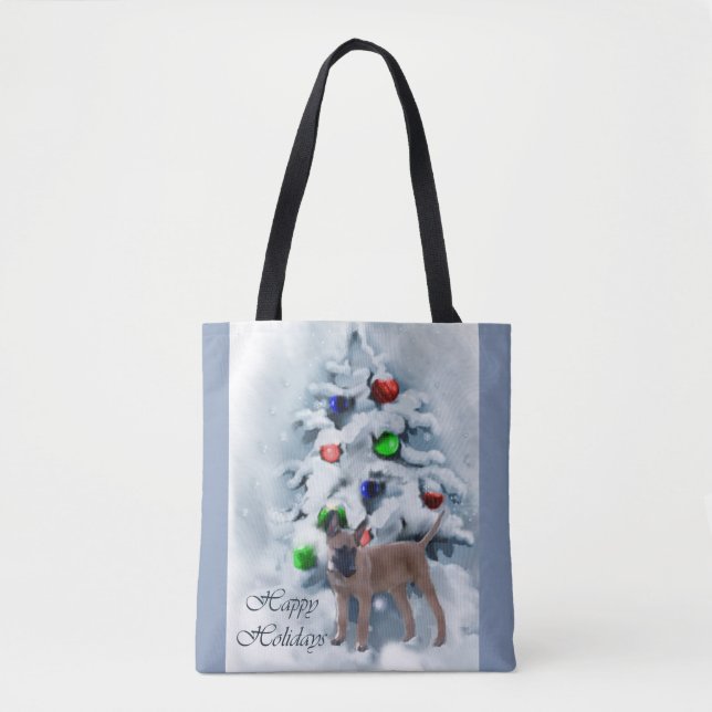 Bolsa Tote Natal belga Malinois (Frente)