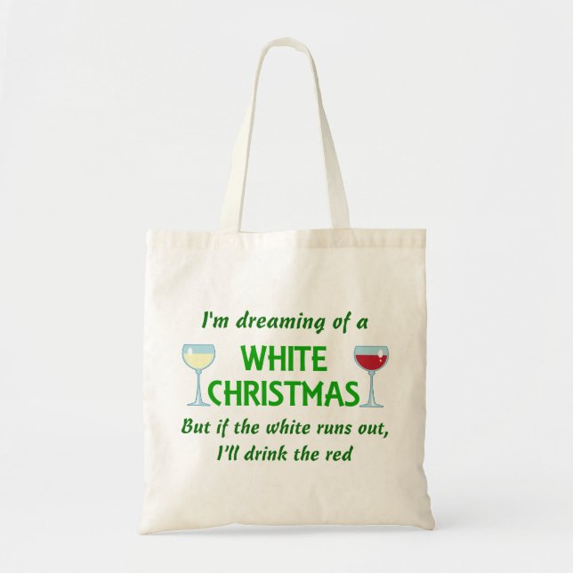 Bolsa Tote Natal branco (Frente)