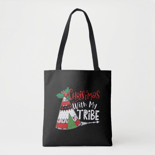 Bolsa Tote Natal Com Minha Tribo (Frente)