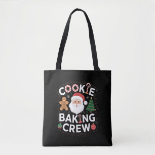 Bolsa Tote Natal Cookie Baking Crew Family Natal