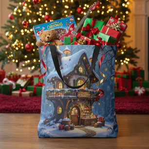 Bolsa Tote Natal da Oficina de Papais noeis