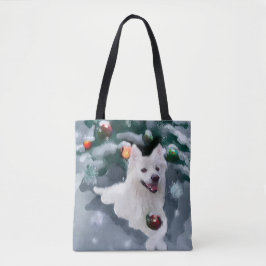 Bolsa Tote Natal de Cão Eskimo Americano