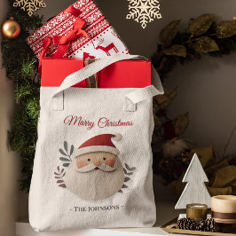Bolsa Tote Natal de Papais noeis personalizados - Saco de Tot
