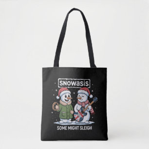 Bolsa Tote Natal de Rock SNOWASIS Alguns Podem Puxar o Boneco
