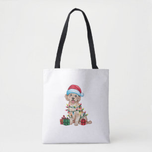 Bolsa Tote Natal de Santa Hat Maltês