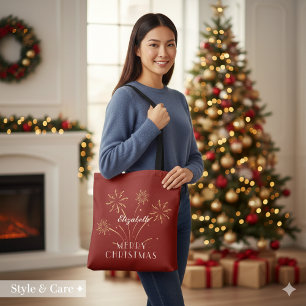 Bolsa Tote Natal Decorativo Alegre Frio Férias