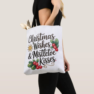 Bolsa Tote Natal Desejo E Mistura Família Kisses Xmas