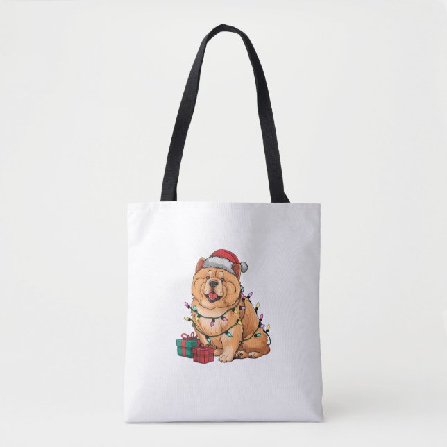 Bolsa Tote Natal do Cão de Vaca do Santa How (Frente)
