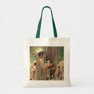 Bolsa Tote Natal do dia de Carl Larsson St Lucia na suecia