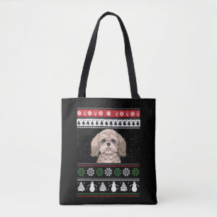 Bolsa Tote Natal do Shih Tzu
