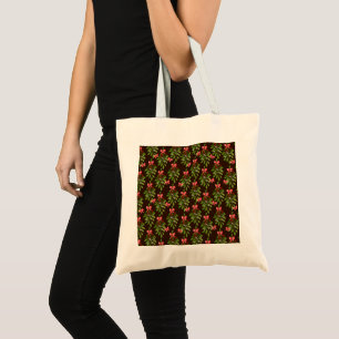 Bolsa Tote Natal em Hollies - Sacola Tote