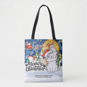 Bolsa Tote Natal Felino