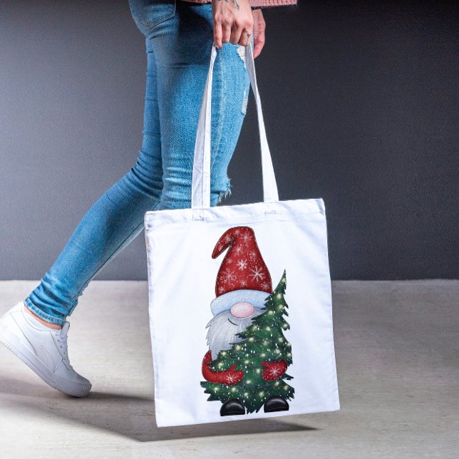 Bolsa Tote Natal Gnomo (Criador carregado)