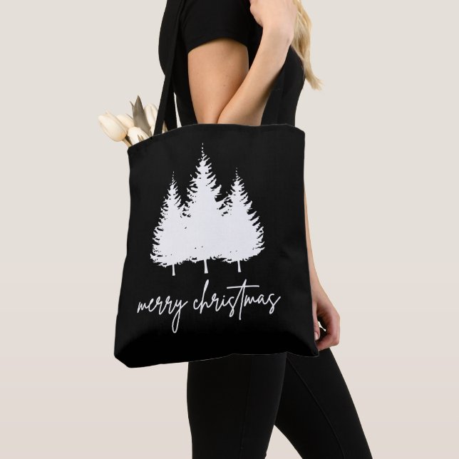 Bolsa Tote Natal Moderno Minimalista (Close Up)