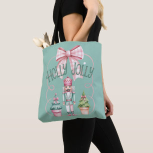 Bolsa Tote Natal Muito Alegre Quebra-Nozes Coquete Préppy
