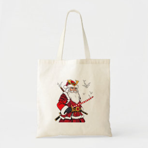 Bolsa Tote Natal Papai Noel Samurai Arte Japonesa