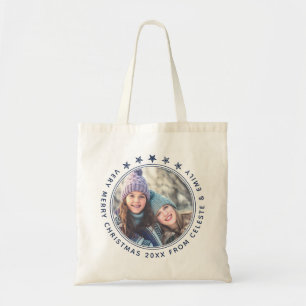 Bolsa Tote Natal Personalizado da Mãe e Filha Elegante