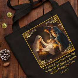 Bolsa Tote Natal Santa Família Religiosa