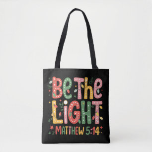 Bolsa Tote Natal Seja A Luz Xmas Feriado Cristão